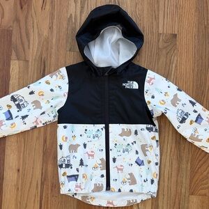 The North Face NWOT Infant Hooded Jacket with Camping Print
